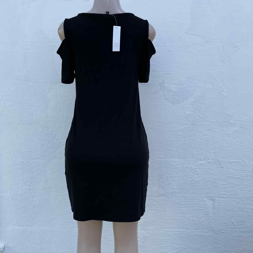 White House Black Market Black Cold Shoulder Dress - Picture 2 of 7